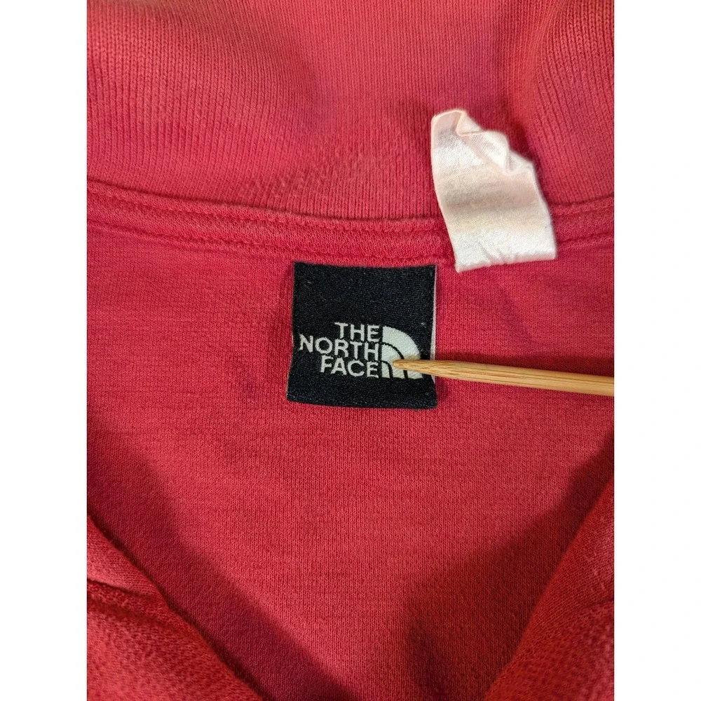 The North Face Mens Short Sleeve Pique Polo‎ Shirt Red Pink Logo L/G #2385